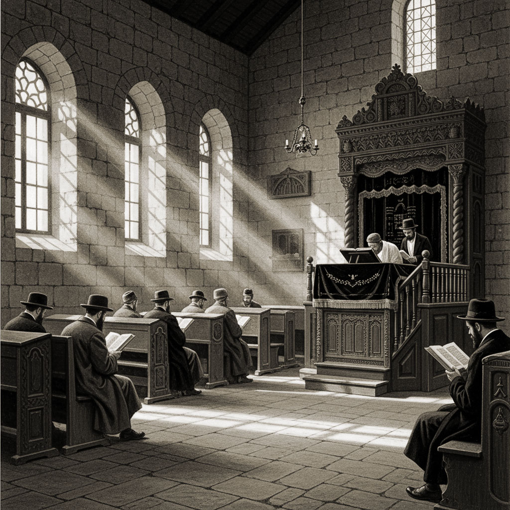 Historical photo of the synagogue